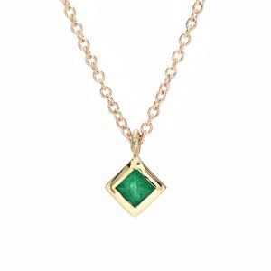 Bloom Necklace Square Gemstone