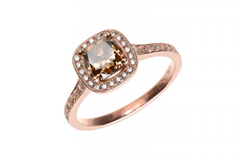 14K Rose Gold engagement ring for customers who are seeking unique custom jewelry design
